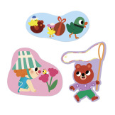 WIOSNA duże naklejki 50 szt. zwierzątka do wyklejania JANOD 18m+