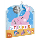 JEDNOROŻCE naklejki 100 szt. postaci do wyklejania JANOD 3+