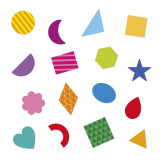 KSZTAŁTY naklejki 300 szt. figury geometryczne do wyklejania JANOD 3+