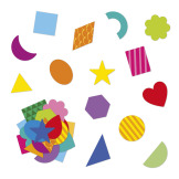 KSZTAŁTY naklejki 300 szt. figury geometryczne do wyklejania JANOD 3+