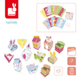 KAWAII 12 pudełek z papieru do samodzielnego wykonania  zestaw kreatywny JANOD 7+