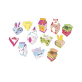 KAWAII 12 pudełek z papieru do samodzielnego wykonania  zestaw kreatywny JANOD 7+