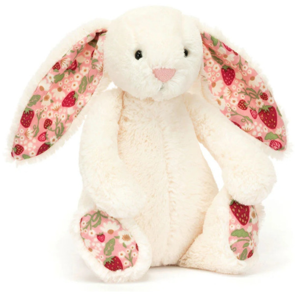 KRÓLICZEK kremowa przytulanka z kwiecistymi uszami Blossom Berry Bunny 18 cm Jellycat 0+