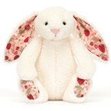KRÓLICZEK kremowa przytulanka z kwiecistymi uszami Blossom Berry Bunny 18 cm Jellycat 0+