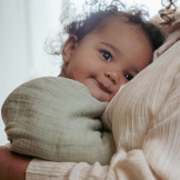 OTULACZ MUŚLINOWY 120x120 cm Pure Sage Little Dutch 0+