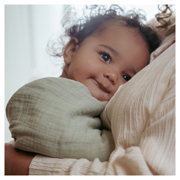 OTULACZ MUŚLINOWY 120x120 cm Pure Sage Little Dutch 0+