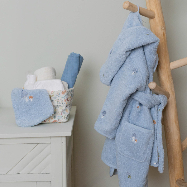 OTULACZ MUŚLINOWY 120x120 cm Pure Denim Blue Little Dutch 0+