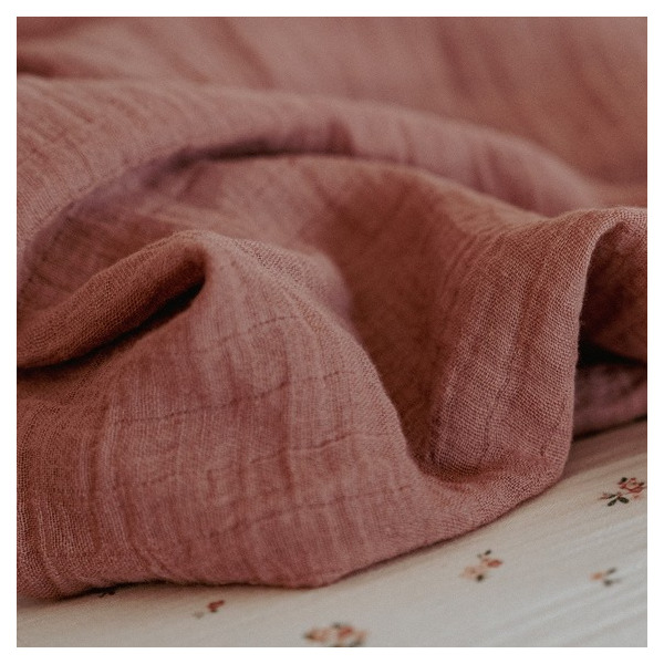 OTULACZ MUŚLINOWY 120x120 cm Pure Pink Fairy Blossom Little Dutch 0+