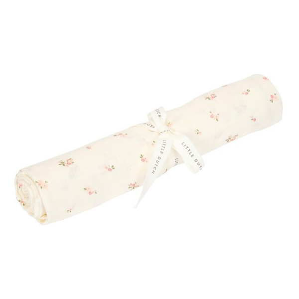 OTULACZ MUŚLINOWY 120x120 cm Fairy Blossom Little Dutch 0+