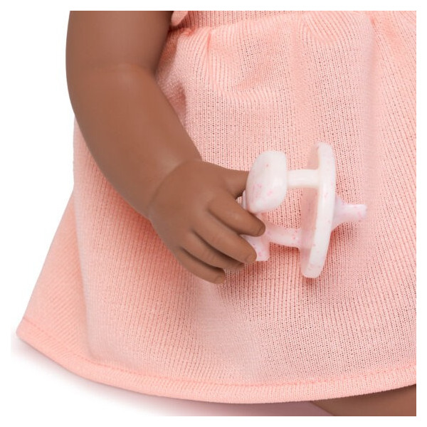 NIEMOWLĘ lalka ze smoczkiem, w różowej sukience i opasce 35 cm LullaBaby 2+