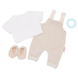 ZESTAW UBRANEK dla lalek niemowląt stylizacja ze spodniami na szelkach 35 cm LullaBaby 2+