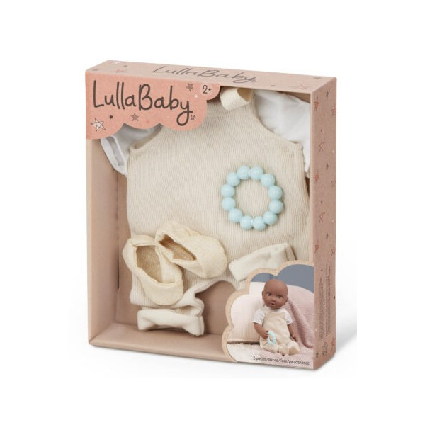 ZESTAW UBRANEK dla lalek niemowląt stylizacja ze spodniami na szelkach 35 cm LullaBaby 2+