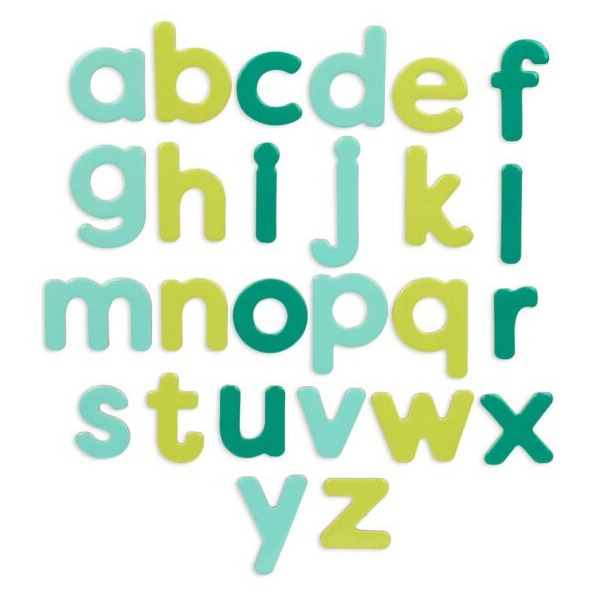 MAGNETYCZNE LITERKI I CYFERKI w drewnianej skrzyneczce, z TABLICĄ do pisania kredą B.TOYS 3+