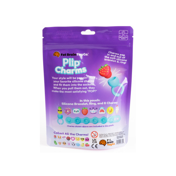 BIŻUTERIA PLIP CHARMS zestaw turkusowy bransoletka, pierścionek i 8 charmsów Fat Brain Toy 4+