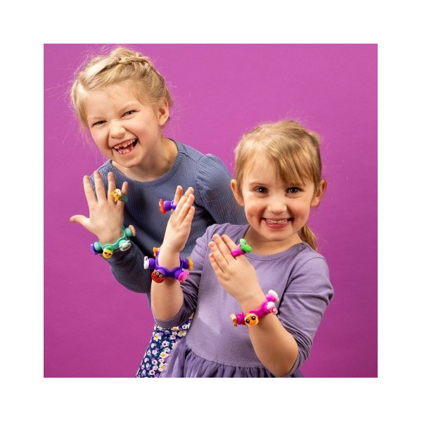 BIŻUTERIA PLIP CHARMS zestaw różowy bransoletka, pierścionek i 8 charmsów Fat Brain Toy 4+