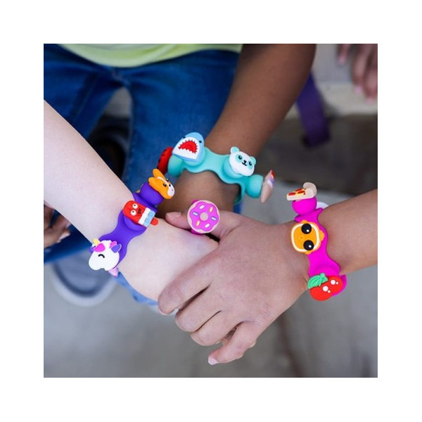 BIŻUTERIA PLIP CHARMS zestaw różowy bransoletka, pierścionek i 8 charmsów Fat Brain Toy 4+