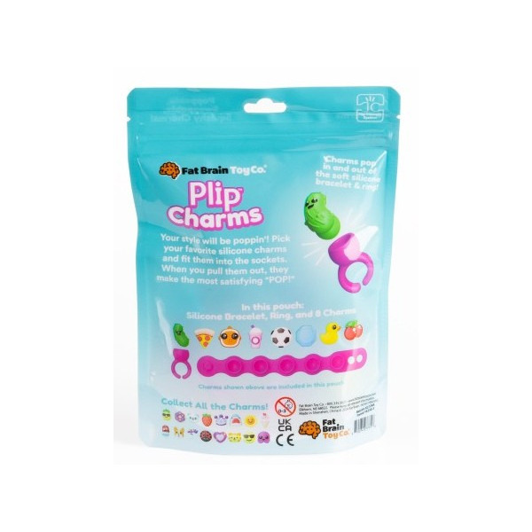 BIŻUTERIA PLIP CHARMS zestaw różowy bransoletka, pierścionek i 8 charmsów Fat Brain Toy 4+