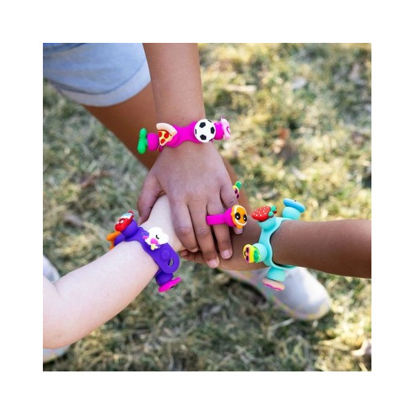 BIŻUTERIA PLIP CHARMS zestaw fioletowy bransoletka, pierścionek i 8 charmsów Fat Brain Toy 4+