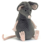 SMUTNY SZCZUR szara przytulanka 27 cm Jellycat 0+