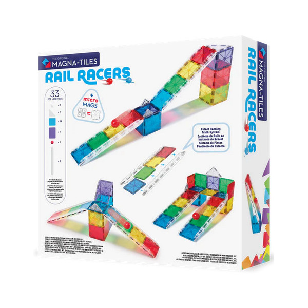 RAIL RACERS klocki magnetyczne zestaw 33 el. Magna-Tiles 3+