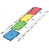 RAIL RACERS klocki magnetyczne zestaw 33 el. Magna-Tiles 3+