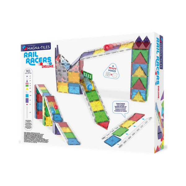 RAIL RACERS klocki magnetyczne zestaw XL 90 el. Magna-Tiles 3+