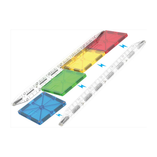 RAIL RACERS klocki magnetyczne zestaw XL 90 el. Magna-Tiles 3+