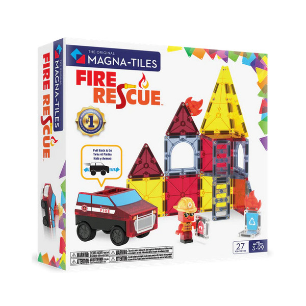 FIRE RESCUE klocki magnetyczne zestaw 27 el. Magna-Tiles 3+