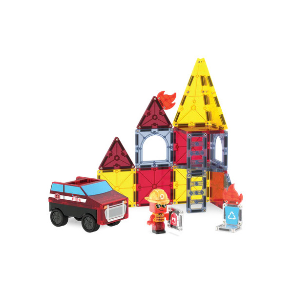 FIRE RESCUE klocki magnetyczne zestaw 27 el. Magna-Tiles 3+