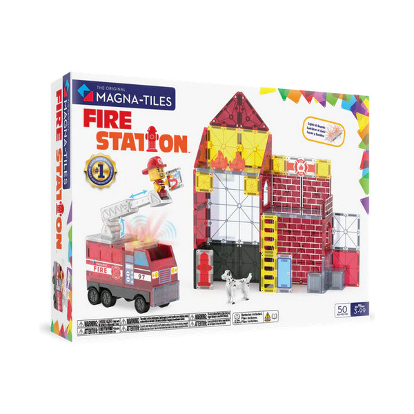 FIRE STATION klocki magnetyczne zestaw 50 el. Magna-Tiles 3+