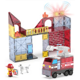 FIRE STATION klocki magnetyczne zestaw 50 el. Magna-Tiles 3+
