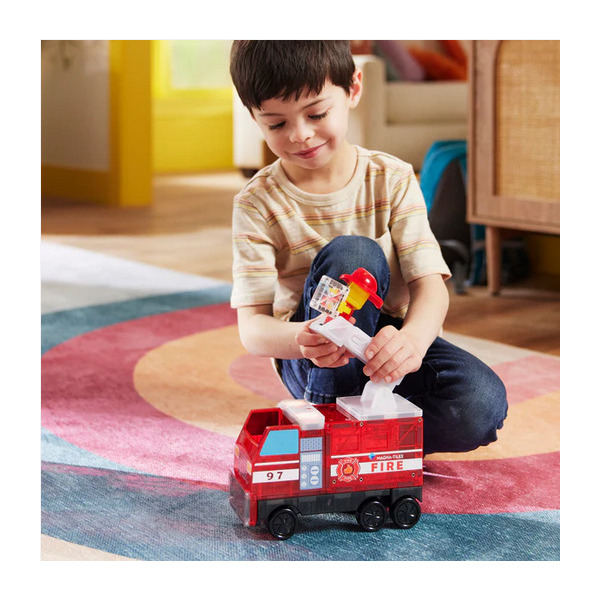 FIRE STATION klocki magnetyczne zestaw 50 el. Magna-Tiles 3+