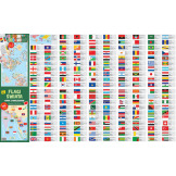 FLAGI ŚWIATA mapa z naklejkami JAKO