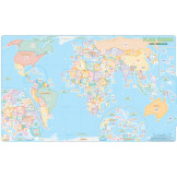 FLAGI ŚWIATA mapa z naklejkami JAKO