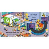 MIŚ PRACUŚ ŚMIECIARKA książeczka kartonowa z ruchomymi elementami B.Davies WIlga