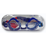 SZCZĘKI REKINA niebieskie okulary do pływania dla dzieci Aqua2ude 3+