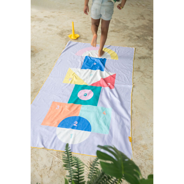 DWUSTRONNY RĘCZNIK PLAŻOWY PlayTowels L 180 x 100 cm Hopscotch