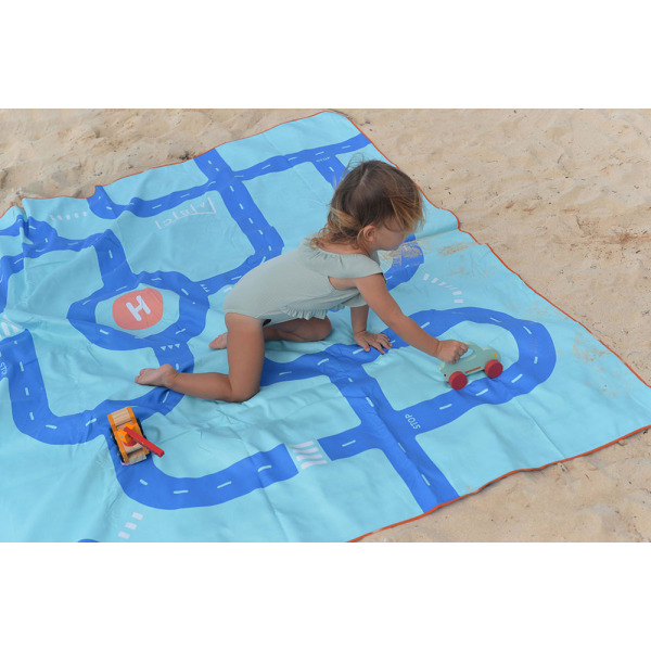 DWUSTRONNY RĘCZNIK PLAŻOWY PlayTowels XL 180 x 180 cm Road