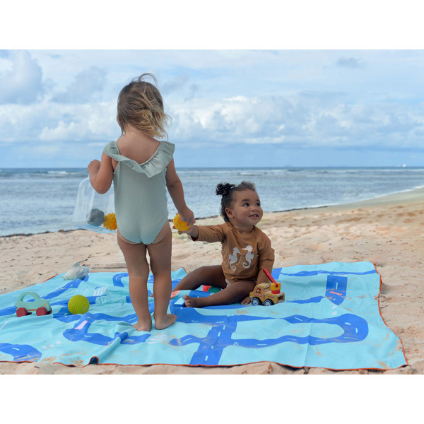 DWUSTRONNY RĘCZNIK PLAŻOWY PlayTowels XL 180 x 180 cm Road