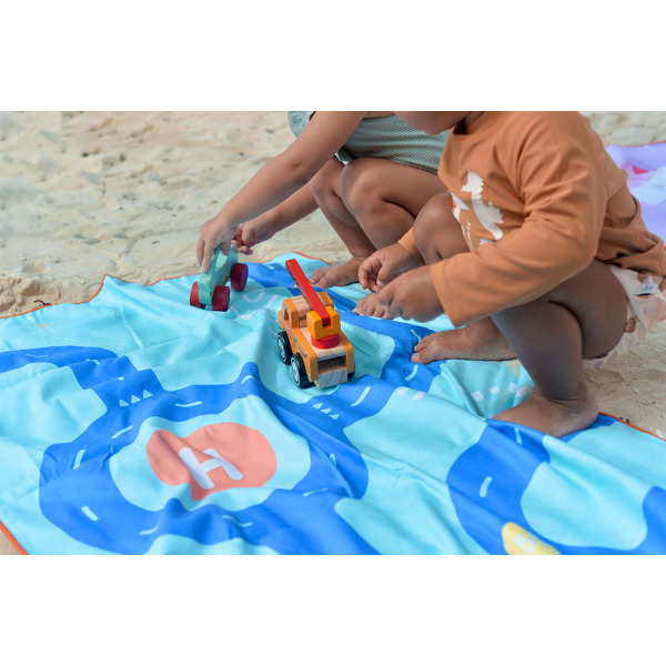 DWUSTRONNY RĘCZNIK PLAŻOWY PlayTowels XL 180 x 180 cm Road