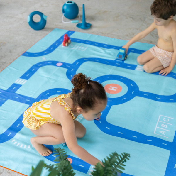 DWUSTRONNY RĘCZNIK PLAŻOWY PlayTowels XL 180 x 180 cm Road