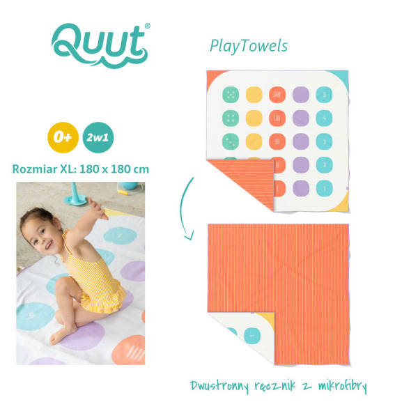 DWUSTRONNY RĘCZNIK PLAŻOWY PlayTowels XL 180 x 180 cm Balancing Game