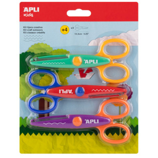 KREATYWNE NOŻYCZKI szkolne do cięcia wzorków zestaw 3 szt.