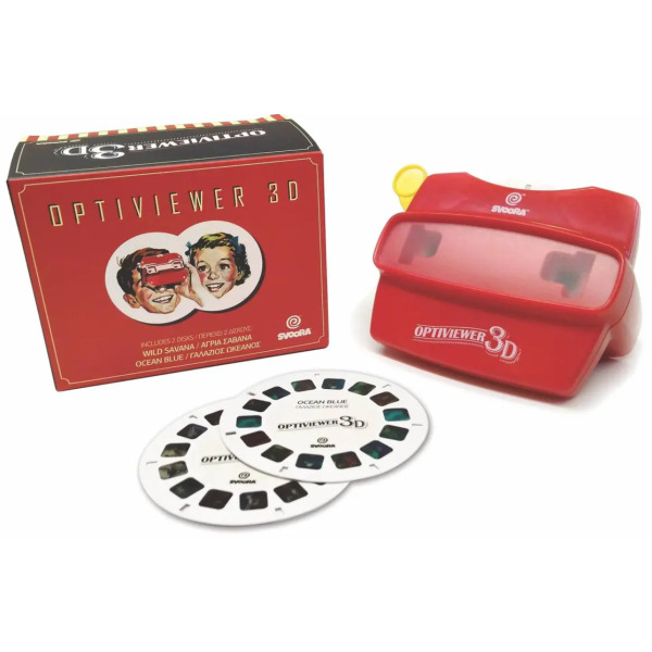 OBRAZKI projektor optiviewer 3D ze slajdami 2 dyski Svoora 3+