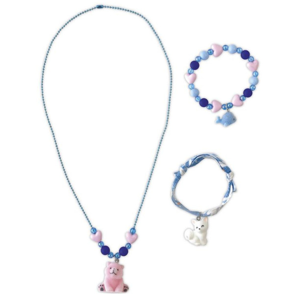 MAŁE ZWIERZĄTKA zestaw kreatywny do tworzenia biżuterii z zawieszkami Janod 6+