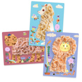 PUSZYŚCI PRZYJACIELE zestaw kreatywny wielorazowego użytku Djeco 3+