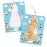 PUSZYŚCI PRZYJACIELE zestaw kreatywny wielorazowego użytku Djeco 3+