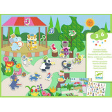 ORKIESTRA naklejki wielokrotnego użytku Djeco 3+