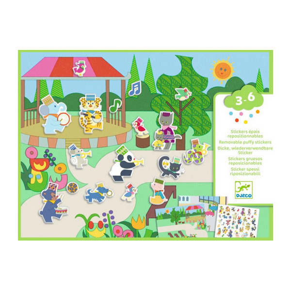 ORKIESTRA naklejki wielokrotnego użytku Djeco 3+