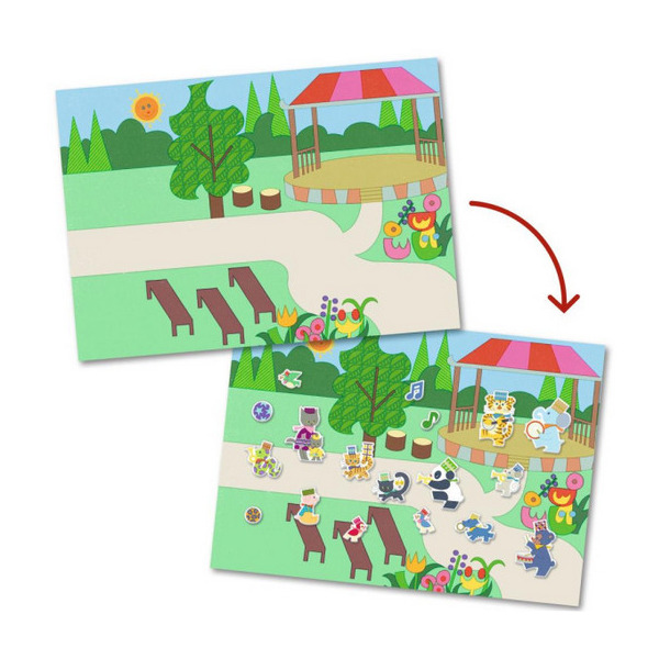 ORKIESTRA naklejki wielokrotnego użytku Djeco 3+